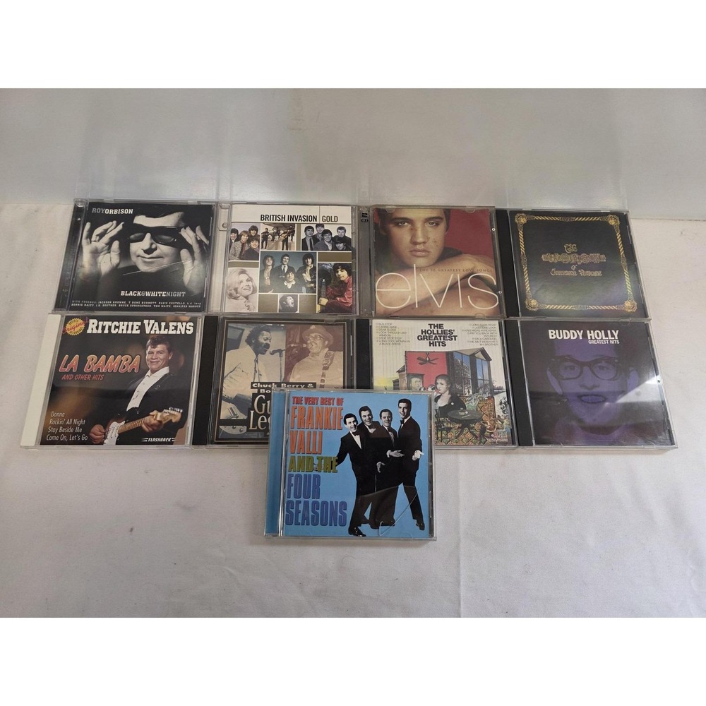 50s 60s Oldies 9 CD Lot Elvis Buddy Holly Ritchie Valens Orbison Hollies Valli